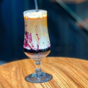 Iced Blueberry Pie Latte