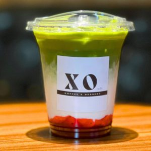 Iced Matcha Strawberry Latte