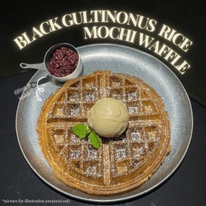 Bubur Hitam Mochi Waffle