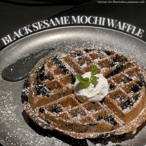 Black Sesame Mochi Waffle