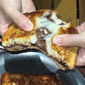 Chocolate Hazelnut Mochi Toast