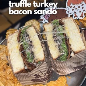 Truffle Mushroom Turkey Bacon Sando