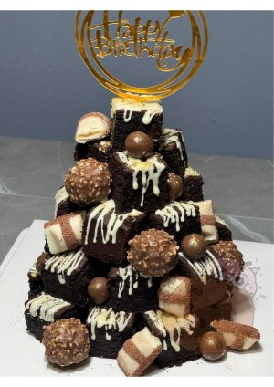 Brownie Tower – Kinder Bueno X Ferrero Rocher